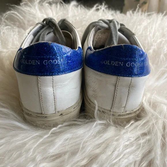 Golden Goose White and Blue Sneakers - Picture 4 of 4